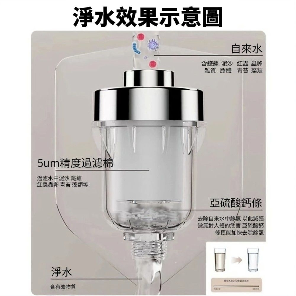 【臺式清潔】買一送一 深度改善水質淨水過濾器 雙重過濾淨水 蓮蓬頭洗衣機
