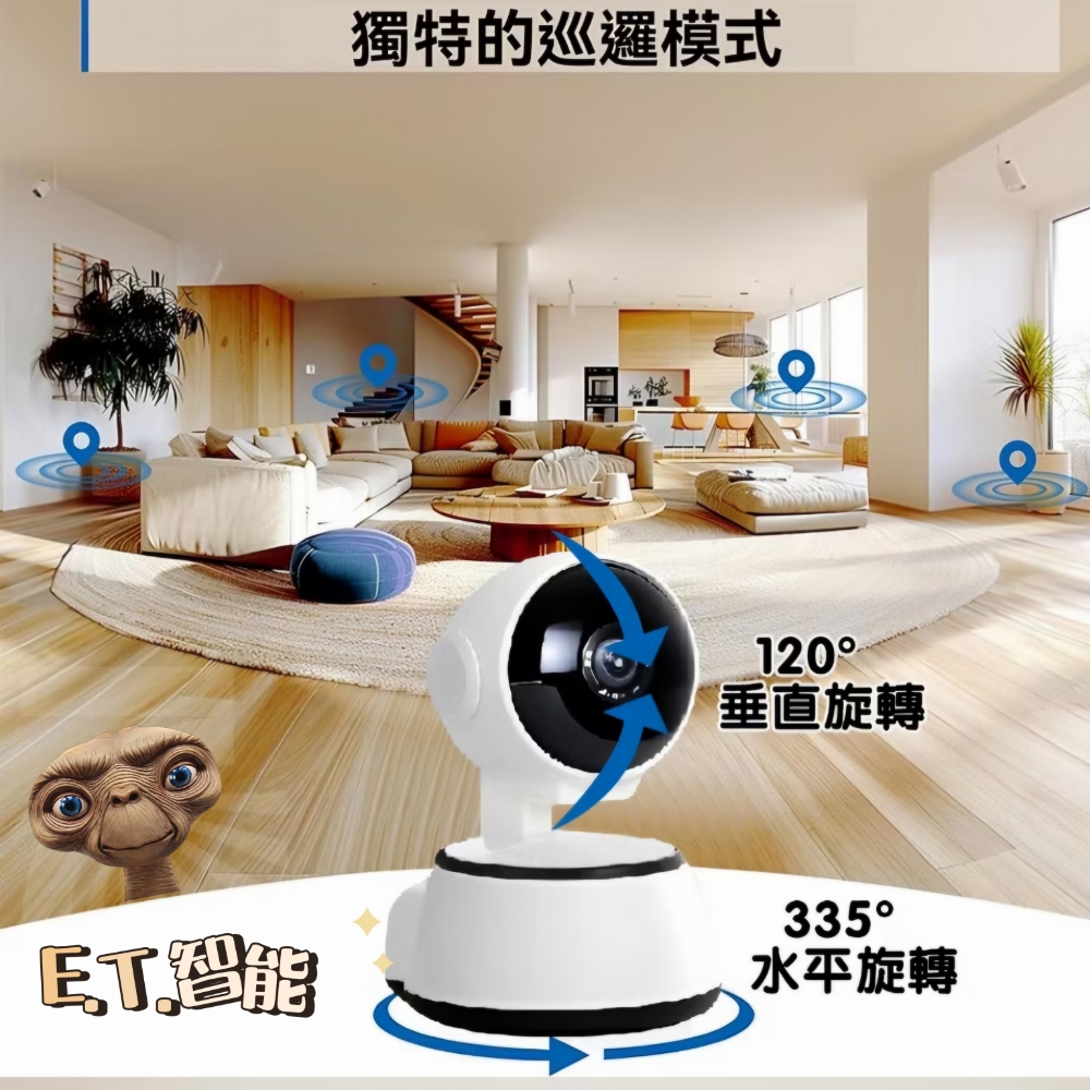 E.T.智慧無線遠端監視器 1080P/2K