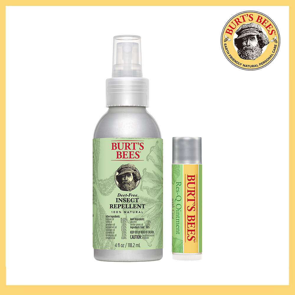 Burt’s Bees 檸檬草防蚊液(革新版) 118.2ml (到期日：2025/2/1)+神奇草本修護棒4.25g