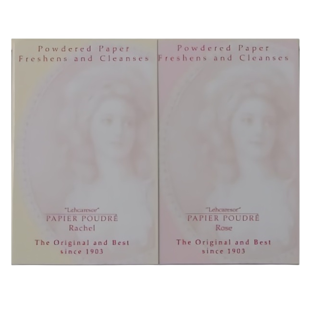 Papier Poudre 英國女王小頭補妝用化妝粉紙( 自然膚色-1包+玫瑰粉色-1包, PP-1201 )