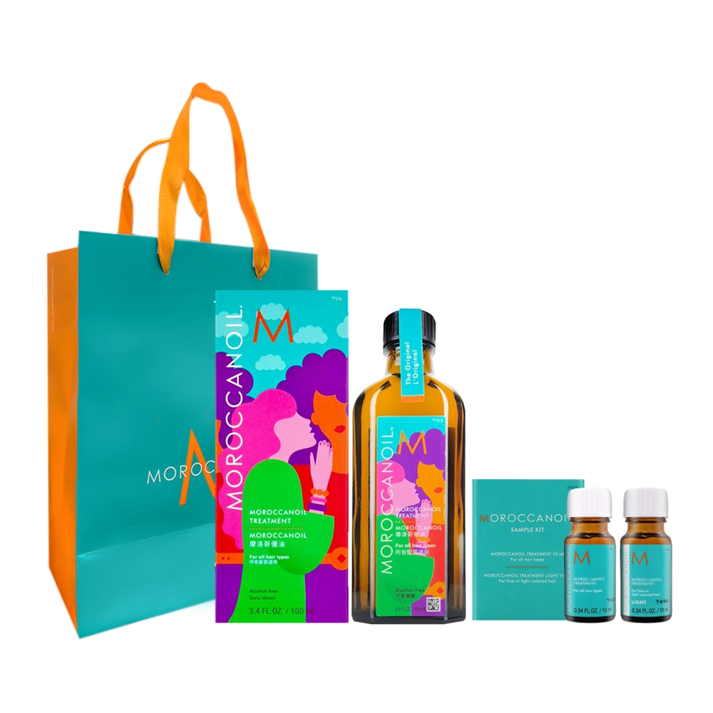 【MOROCCANOIL】摩洛哥優油 100ml #彩繪版+體驗組(優油10ml+輕優油10ml)