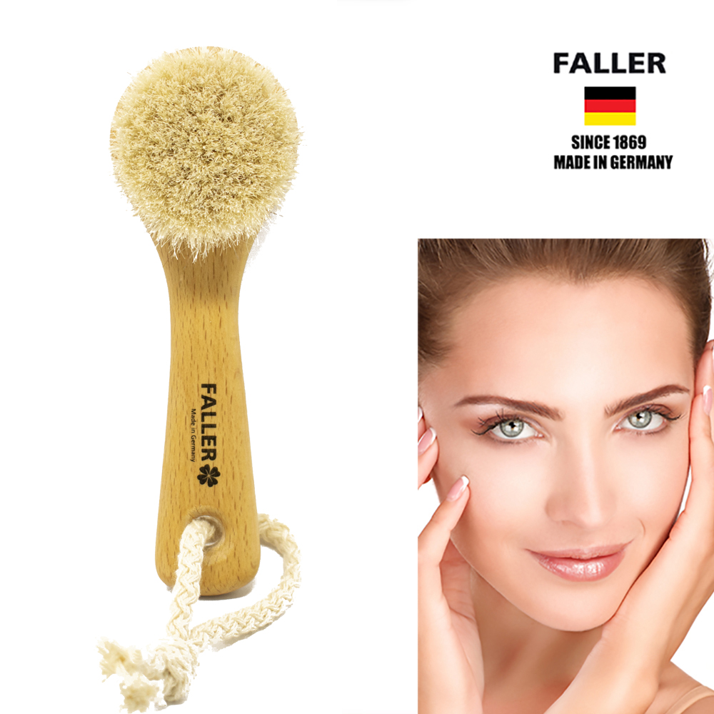 德國FALLER芙樂德國製 山羊毛溫和毛孔深層潔顏刷 洗面刷 毛孔髒污掰掰