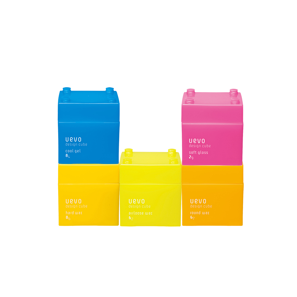 DEMI 提美 UEVO 卵殼膜 Design Cube 彩色造型積木 髮蠟 80g (多款可選)