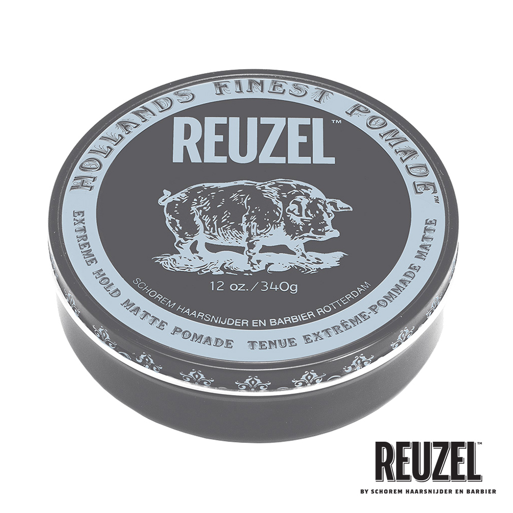 REUZEL 灰豬極強水泥級無光澤髮蠟 340g