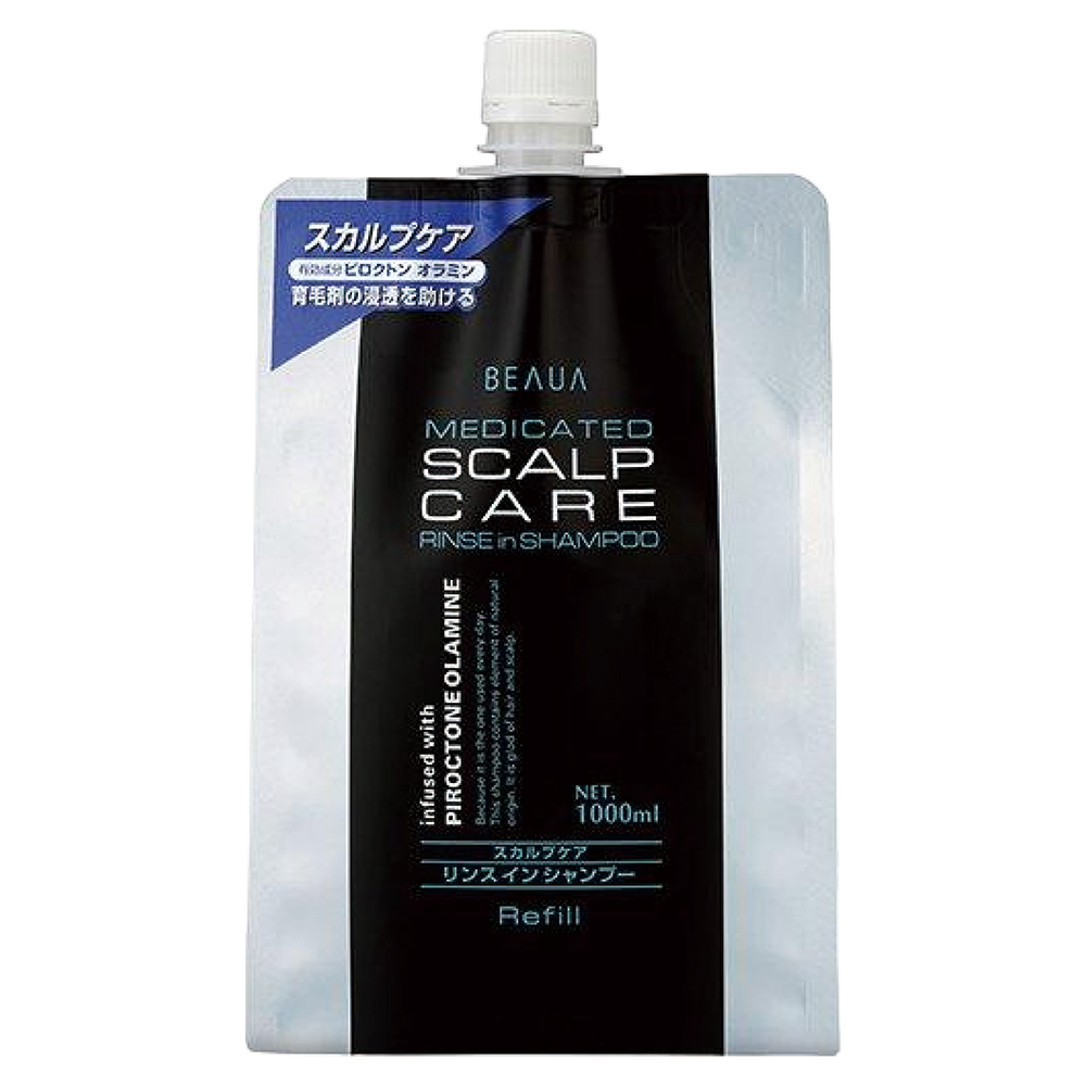 日本 熊野 男仕用頭皮護理洗髮精補充包 1000ml
