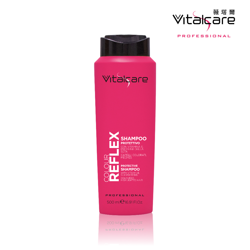 【Vitalcare 薇塔爾】蠶絲蛋白水晶護色洗髮乳(染髮、挑染髮質專用) 500ml