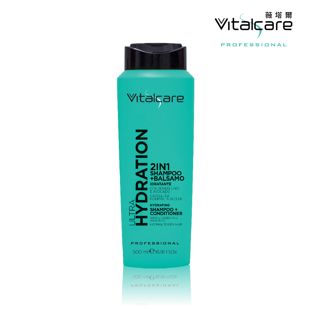 【Vitalcare 薇塔爾】洗護二合一亞麻籽保濕洗髮乳(毛燥、中乾性髮質專用) 500ml