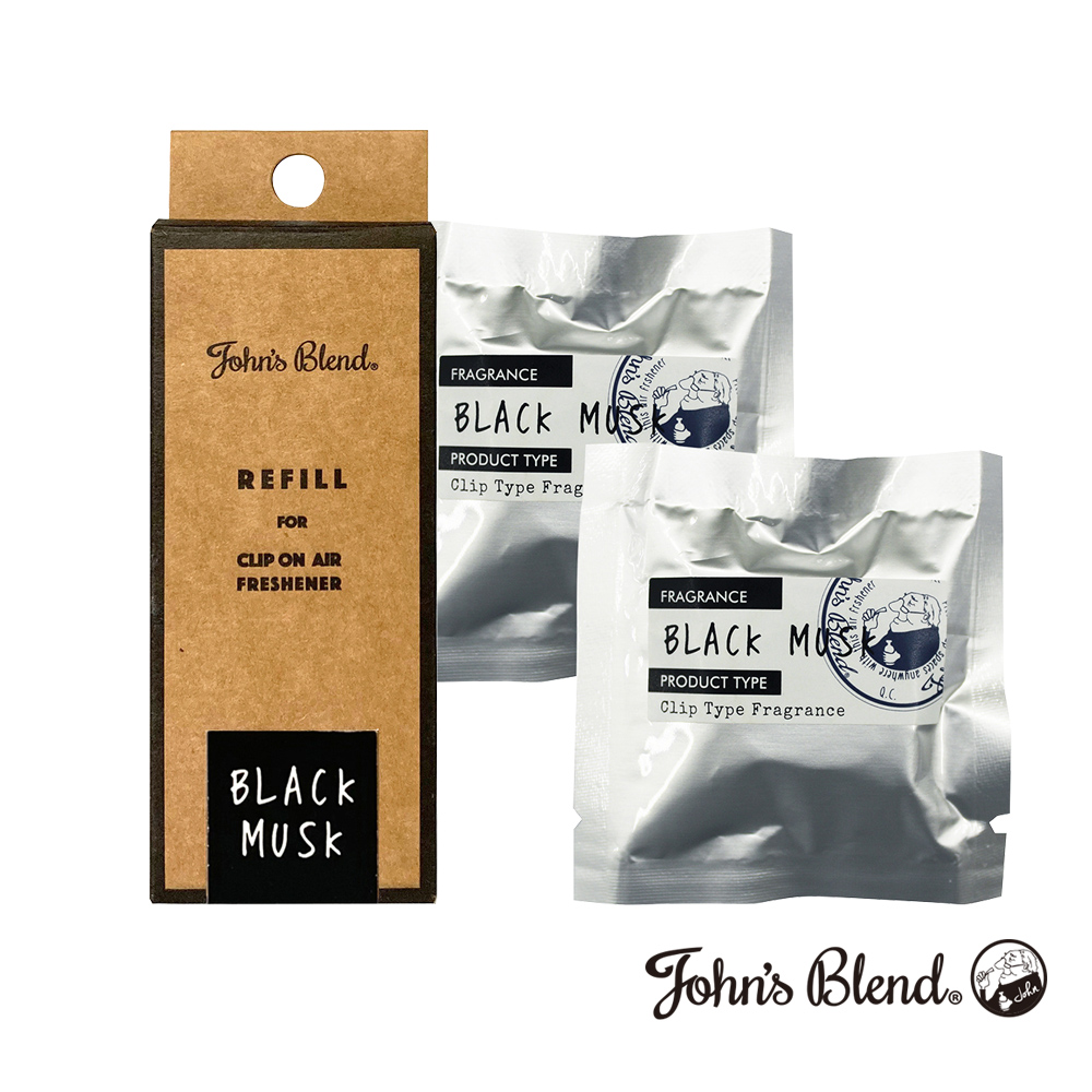 日本John’s Blend夾式擴香盒補充包(2片/盒)(黑麝香)