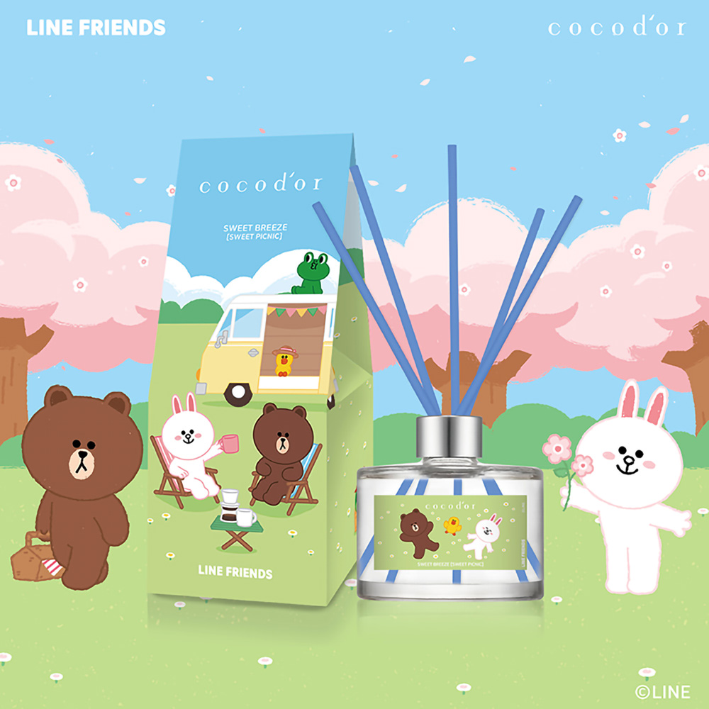 LINE FRIENDS 愜意微風 擴香瓶 200ml-Sweet Picnic 甜蜜野餐