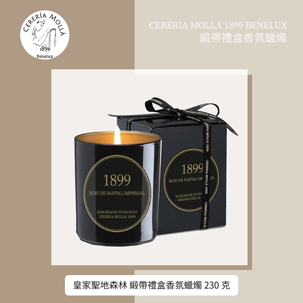【Cereria Molla 1899】皇家聖地森林 緞帶禮盒香氛蠟燭 230克