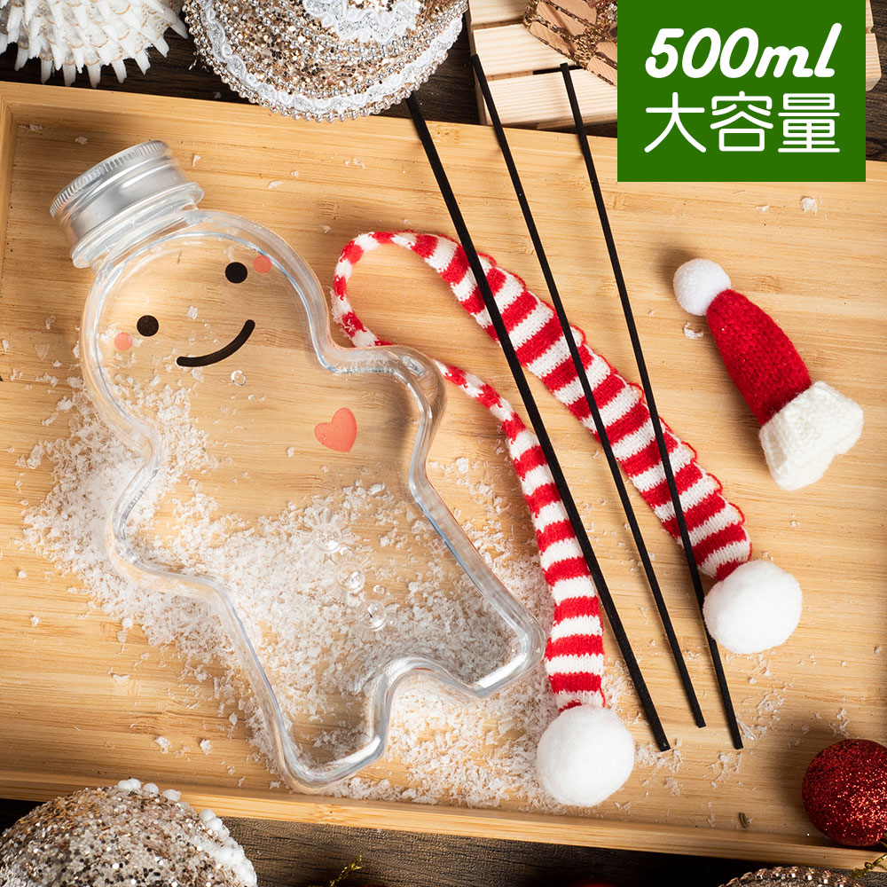 【藻土屋】聖誕限定造型補充瓶500ml 贈聖誕配件組-薑餅人款