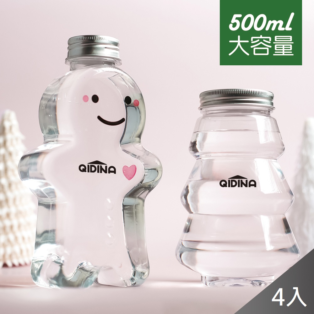 【藻土屋】聖誕限定造型補充瓶500ml-薑餅人款x4