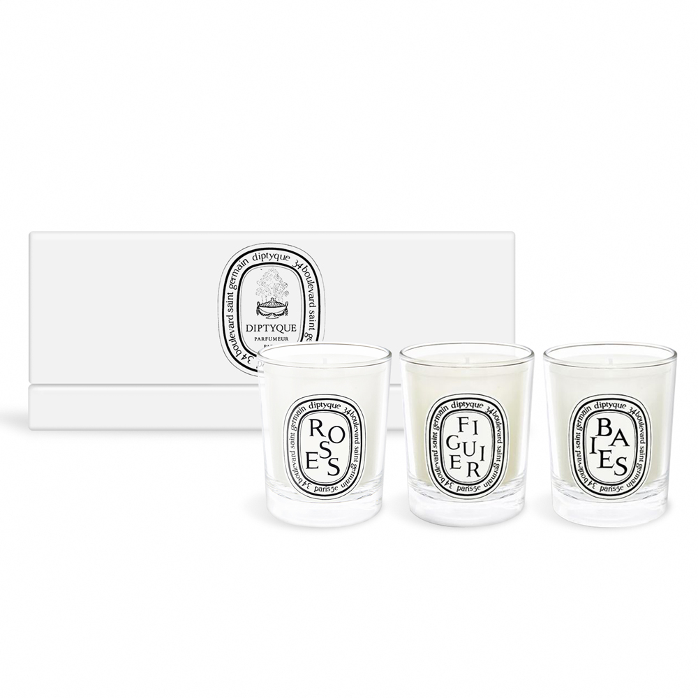 DIPTYQUE 迷你香氛蠟燭禮盒(70gX3)[漿果香+無花果+玫瑰
