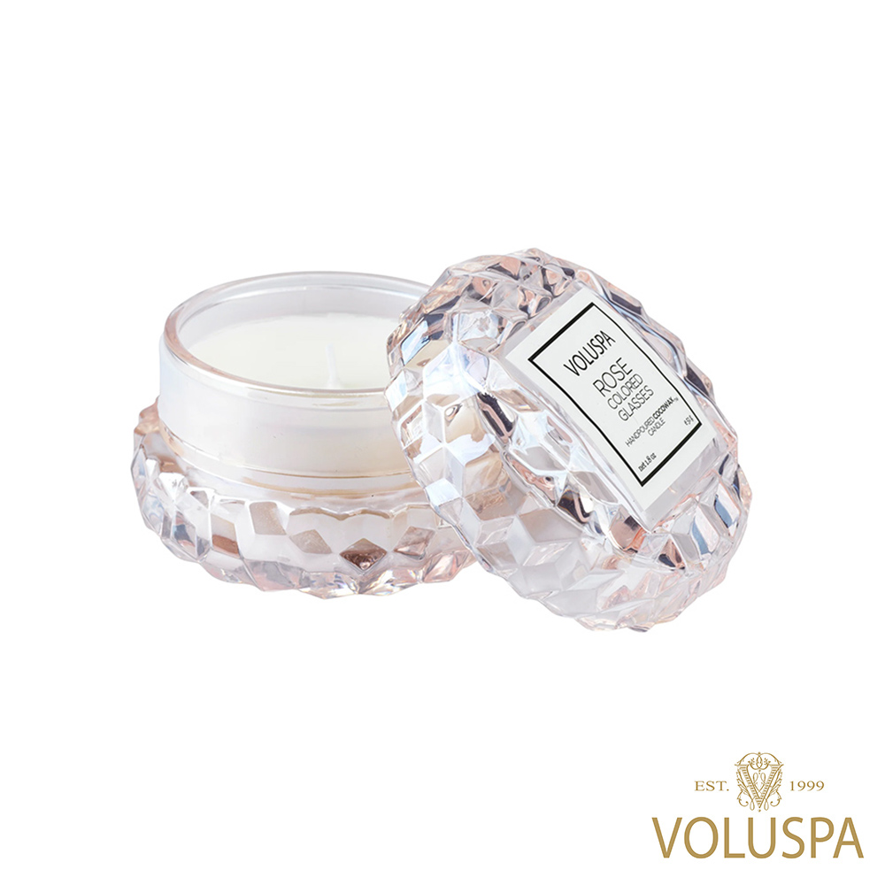 美國Voluspa 琉璃玫瑰 馬卡龍蠟燭 ROSE COLORED GLASSES MACARON 1.8oz/51g