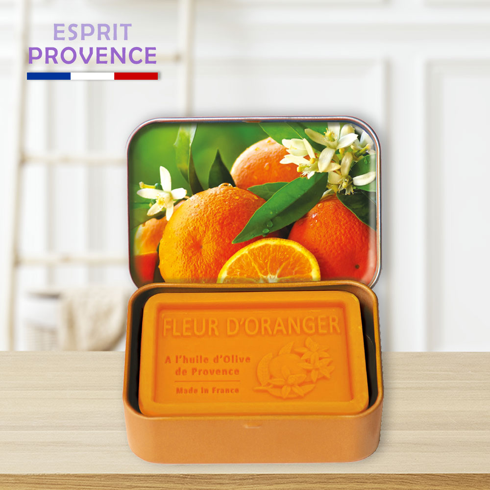 法國ESPRIT PROVENCE橙花鐵盒皂70g