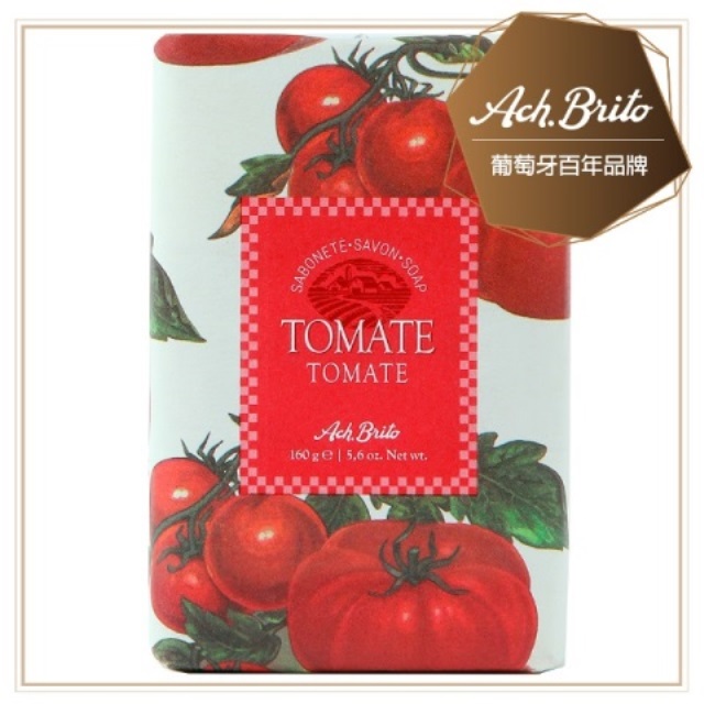 【Ach Brito 艾須•布里托】Tomate文藝番茄香氛皂-紅 160g(★100%植物皂 彷彿現採新鮮番茄香氛★)