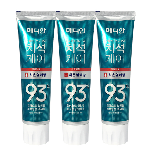 韓國MEDIAN 93% 強效護理牙膏#牙周護理 120g*3入/組