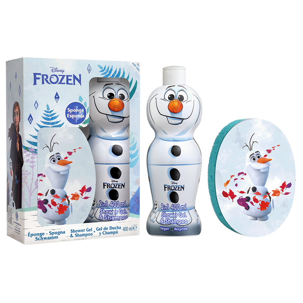 Disney Frozen 雪寶2合1沐浴洗髮精限量版禮盒(2合1沐浴洗髮精400ml+沐浴海綿)