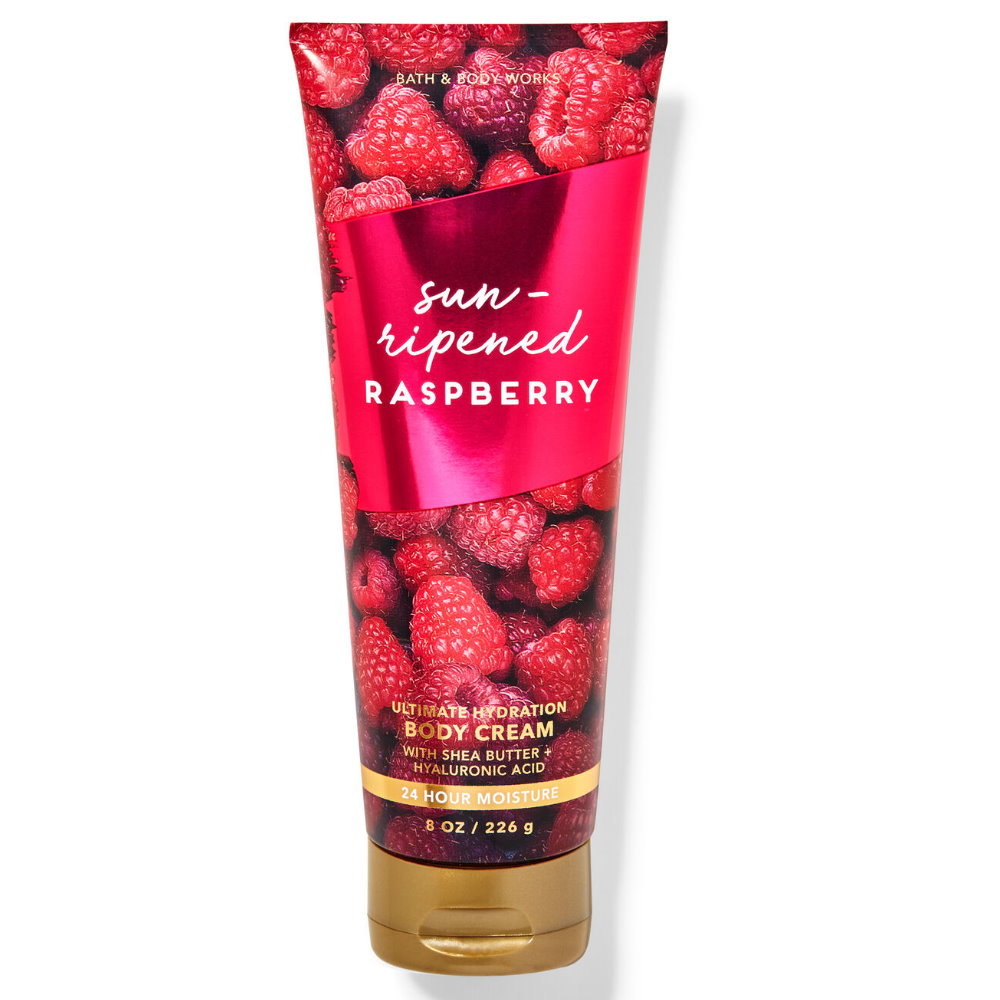 《Bath & Body Works BBW 》保濕香水身體乳霜【陽光覆盆子】Sun-Ripened Raspberry 226g