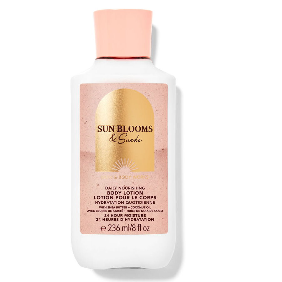 《Bath & Body Works BBW 》香水身體乳液【陽光綻放麂皮】Sun Blooms & Suede 236ml
