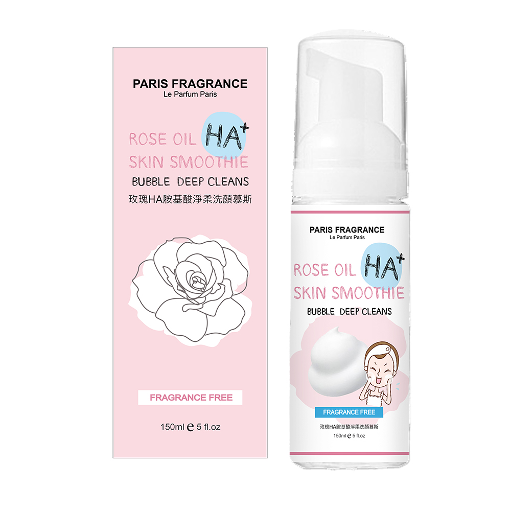 【paris fragrance巴黎香氛】玫瑰HA胺基酸淨柔洗顏幕斯150ml