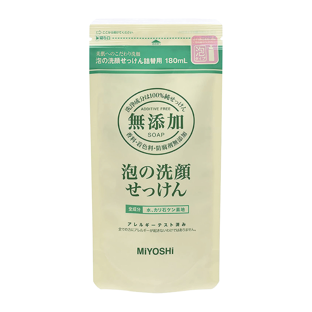 日本 MIYOSHI 無新增泡沫洗顏慕絲補充包180ml