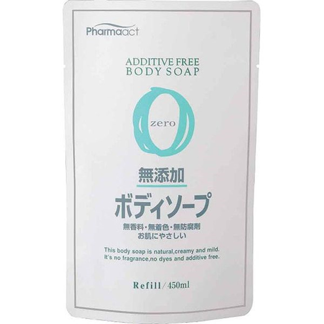 日本【 熊野油脂】 PharmaACT無添加沐浴乳 補充包450ml