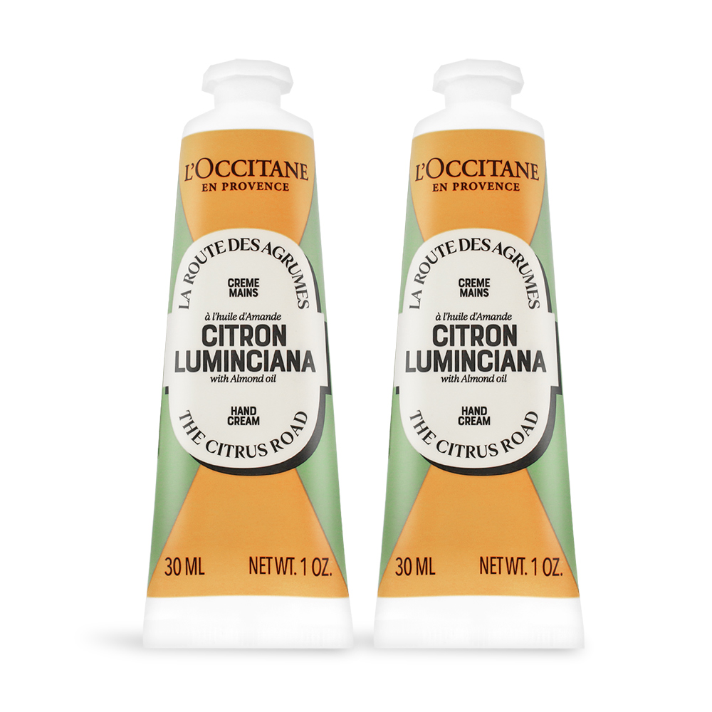 L'OCCITANE 歐舒丹 奇幻之旅夏娜杏仁/梅爾玫瑰護手霜(30ml)X2-任選-百貨公司貨