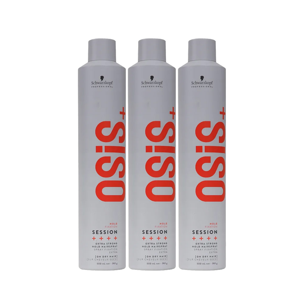 Schwarzkopf OSIS 黑炫風 3號特強定型霧 500ml 3入