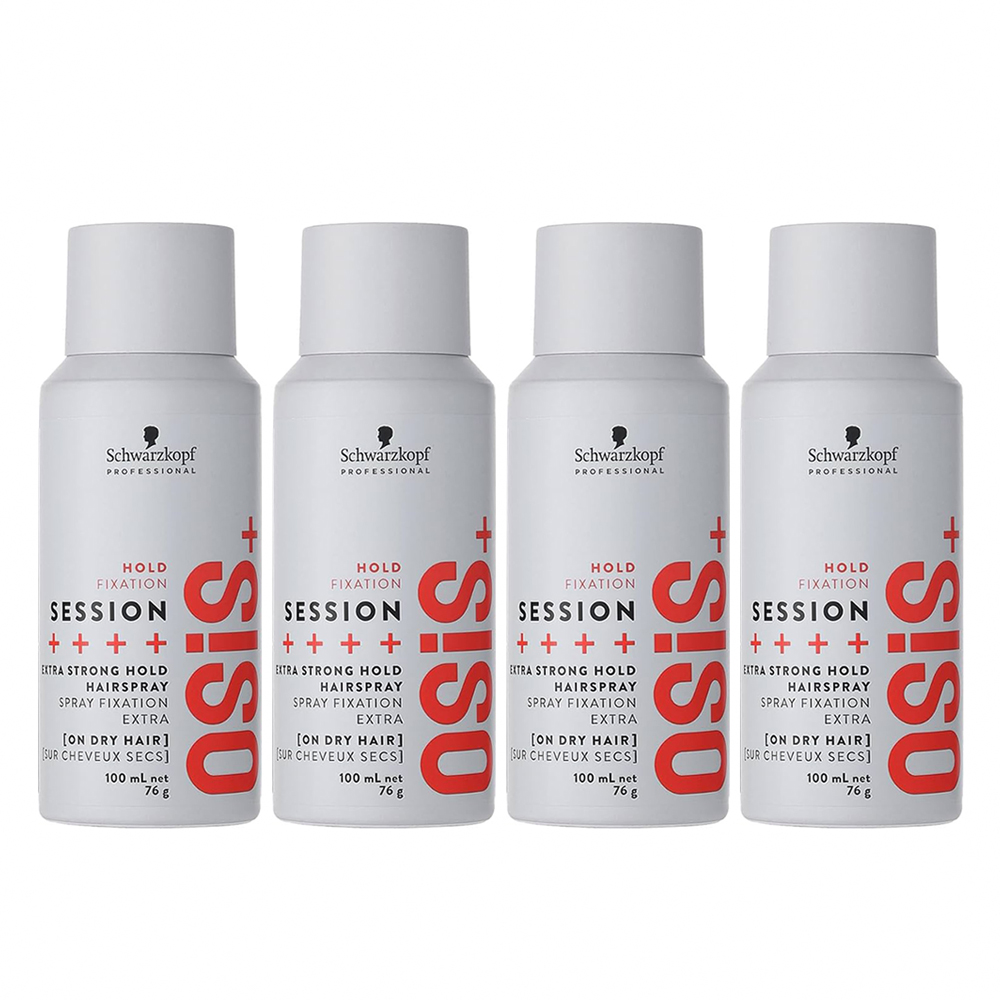 Schwarzkopf施華蔻 OSIS+ SESSION定型系列 黑炫風/黑旋風 特強定型霧 100ML 4入組