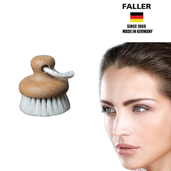 德國FALLER芙樂德國製圓形馬毛深層臉部潔顏刷連難洗的部位也能輕鬆洗淨