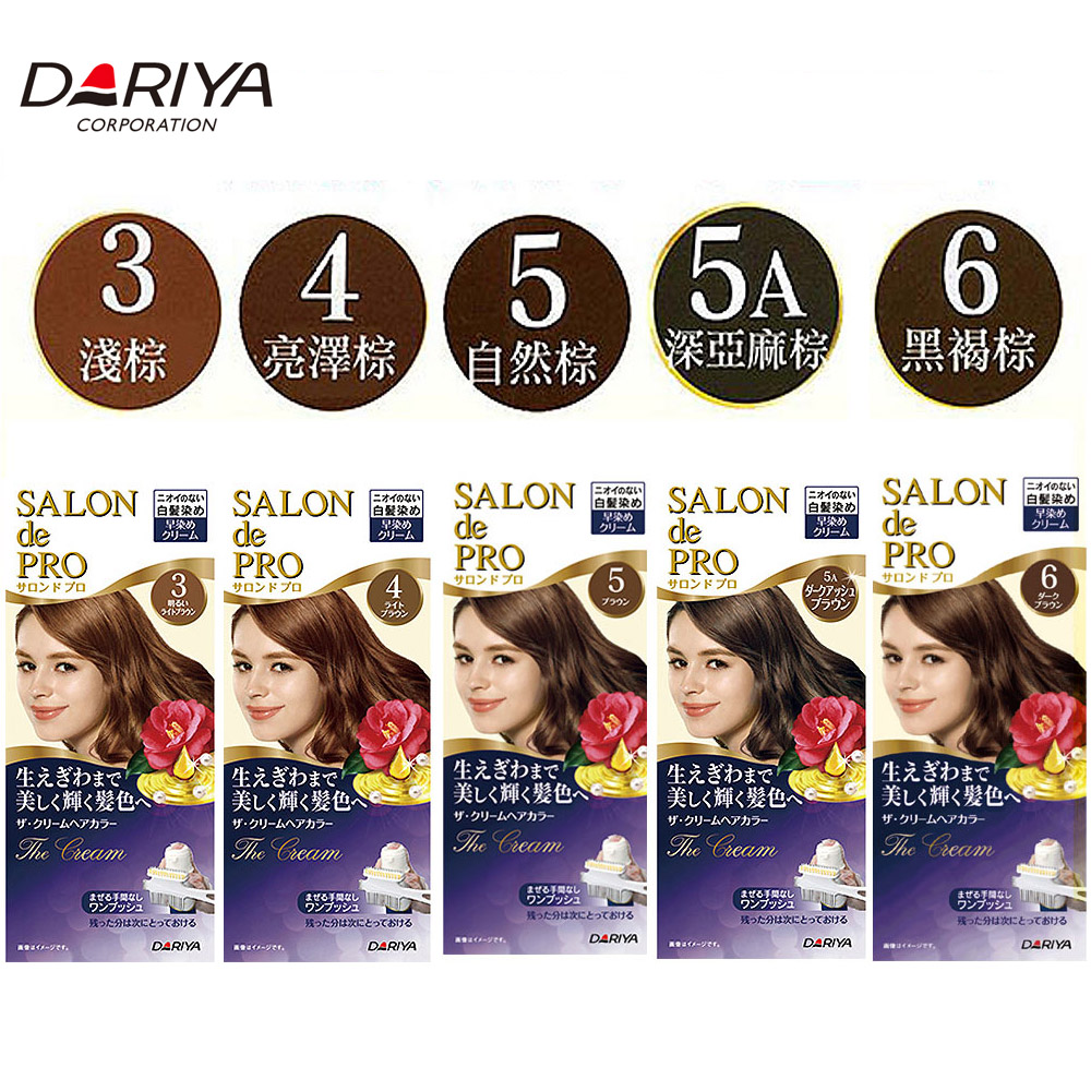 日本Dariya沙龍級白髮專用快速染髮霜