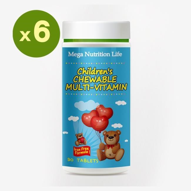 營養生活小熊兒童綜合維他命口嚼錠 優惠6瓶組