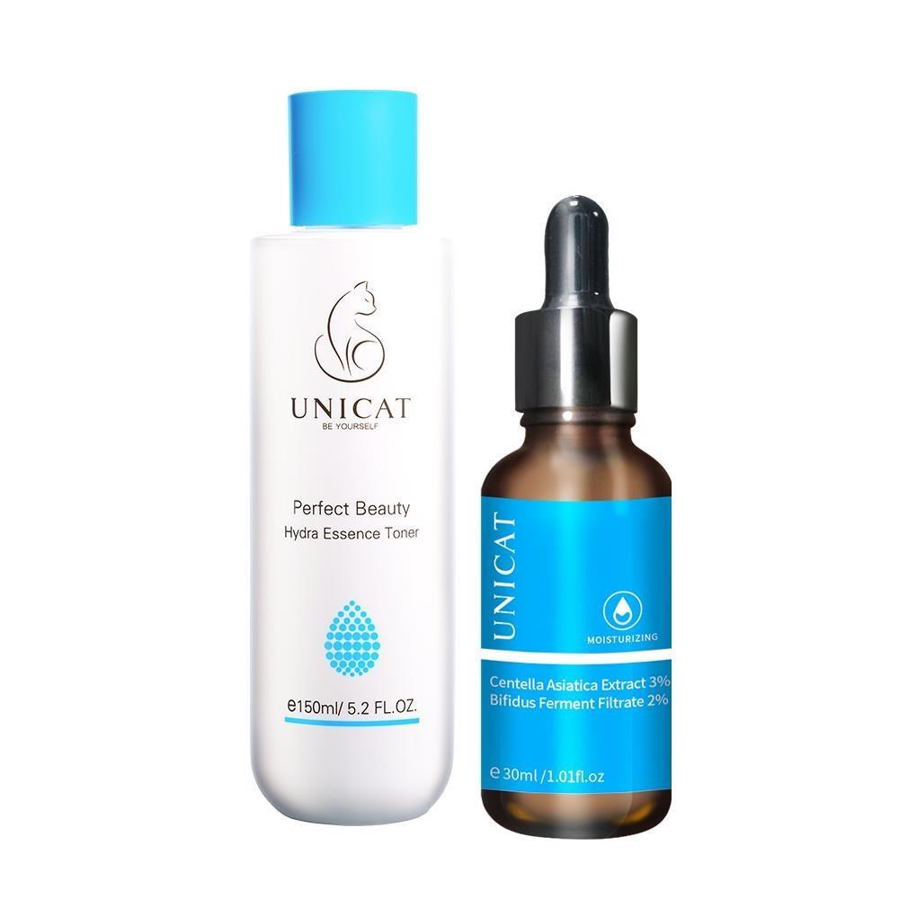 UNICAT 積雪草精華 修護肌膚兩件組(積雪草原液+玻尿酸精華水)