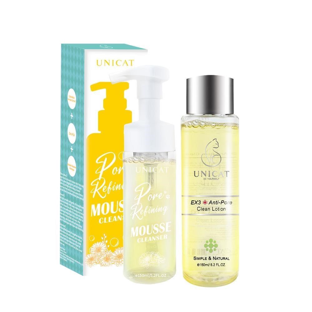 UNICAT 金盞花毛孔調理泡泡慕斯150ml+毛孔緊緻水