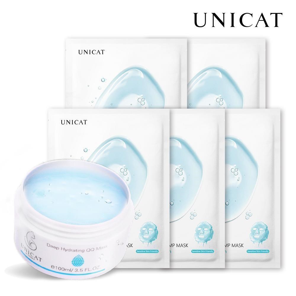 【UNICAT變臉貓】曬後修護｜極潤保濕｜保濕水漾果凍膜100ml+8小時保濕面膜5片