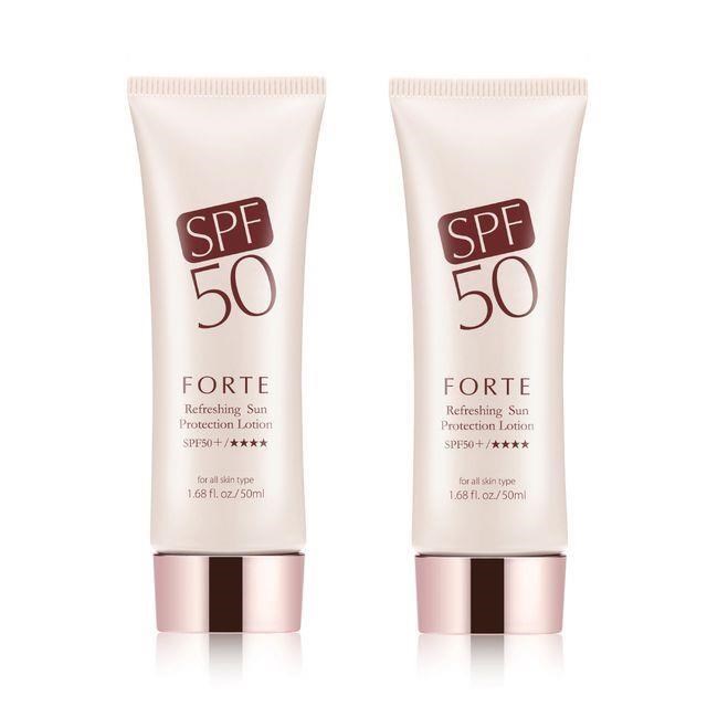 【FORTE】超輕透水感防曬凝乳50ml SPF50+/ ★★★★ (2入/組)