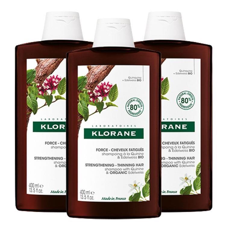 Klorane蔻蘿蘭 養髮強韌洗髮精400ml三入組