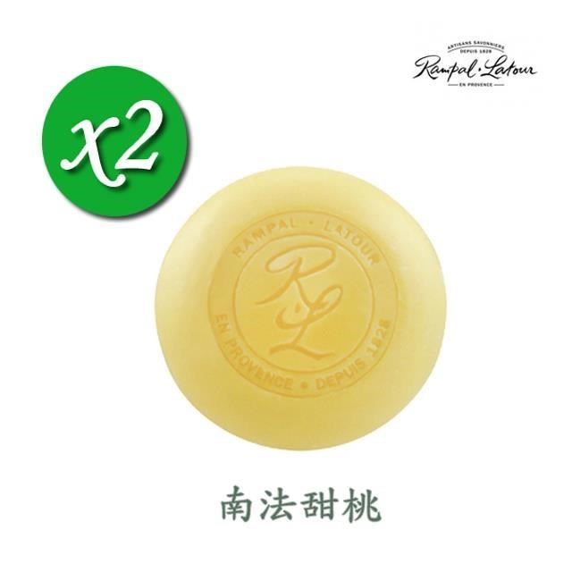 【南法香頌】歐巴拉朵 甜杏仁油香皂-南法甜桃x2塊(150g/塊)