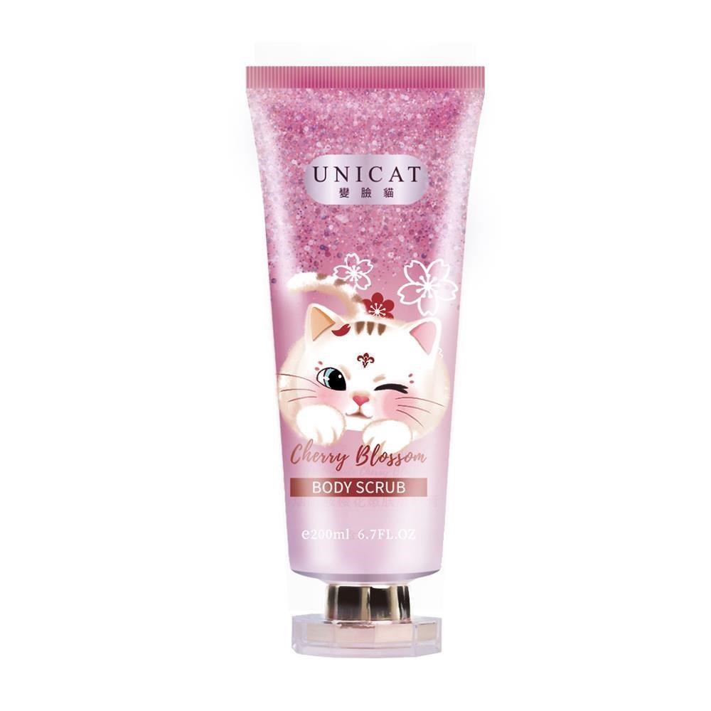 菸醯胺櫻花磨砂沐浴露 200ml UNICAT變臉貓