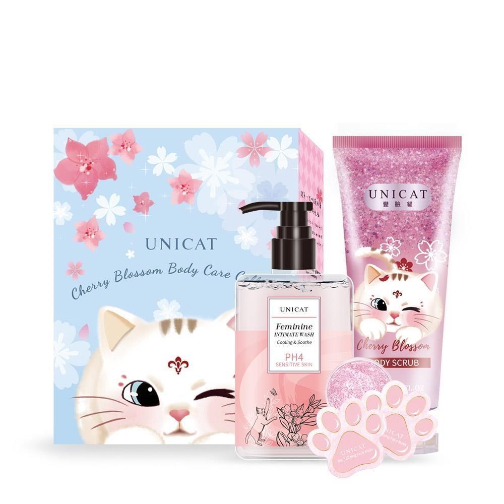 UNICAT 日本櫻花美體 寵愛香氛沐浴禮盒 (4件組) 專為嬌嫩肌膚所調配