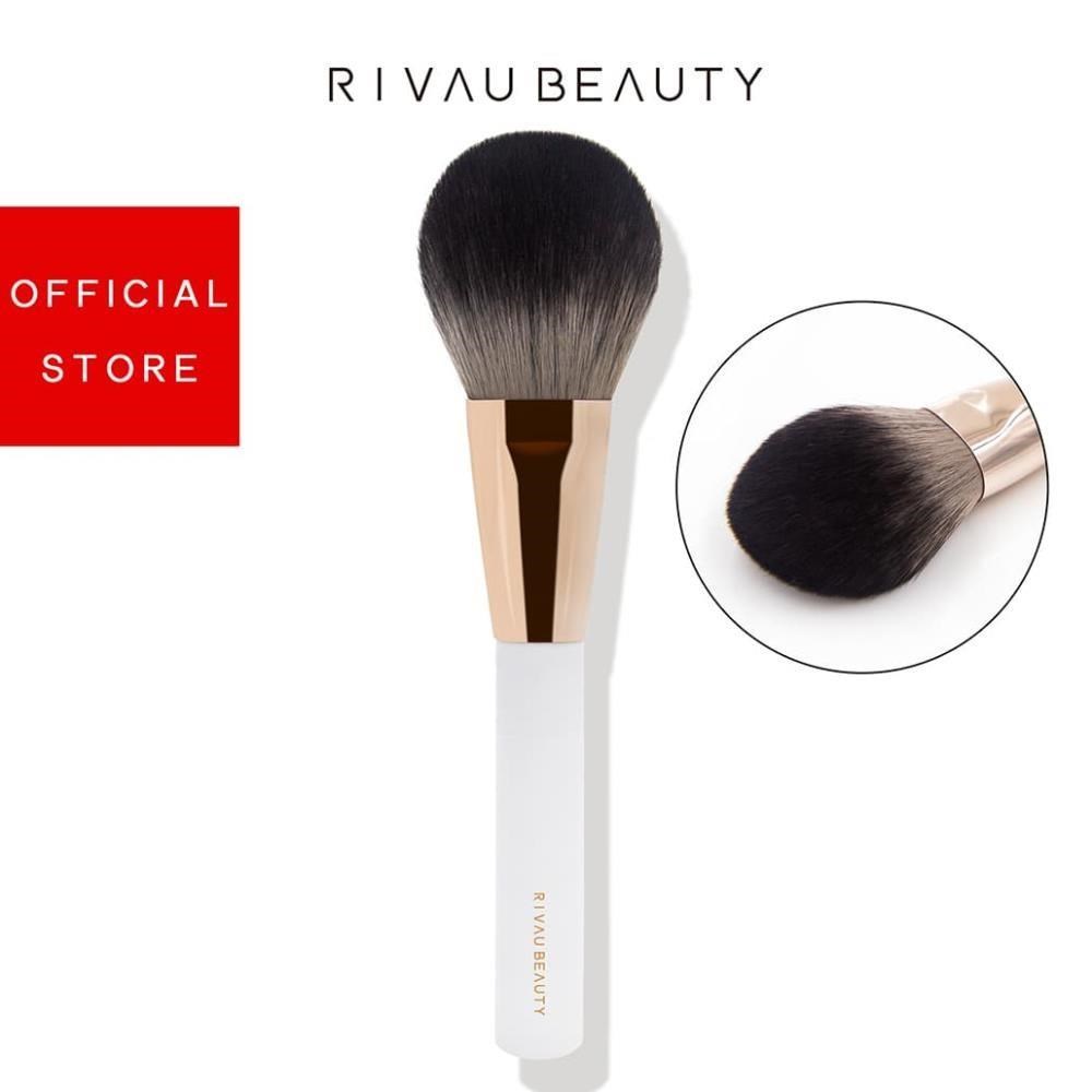 RIVAU BEAUTY / F61蜜粉刷 - 極簡白色系列 | 超柔軟纖維毛 化妝刷具