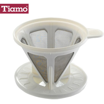 Tiamo 極細濾網 附轉接盤-白色(HG2319)