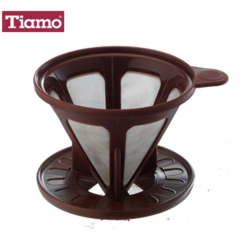 Tiamo 極細濾網 附轉接盤-咖啡色(HG2320)