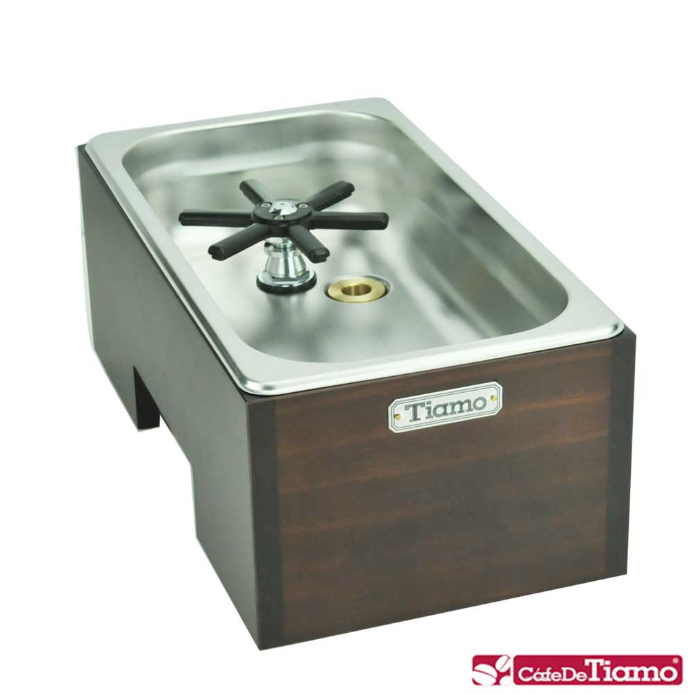 Tiamo 專業洗杯器渣桶附木盒-大型(BC2409)