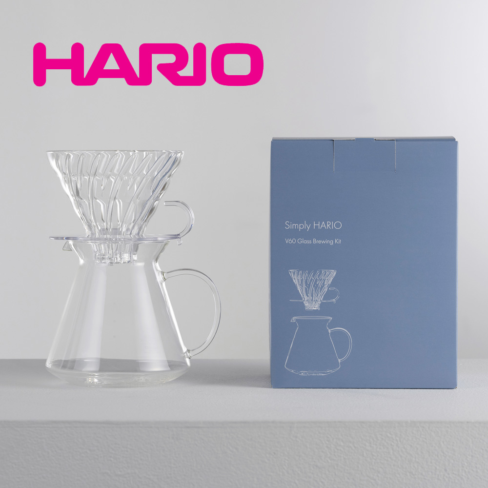【HARIO】SIMPLY V60清透玻璃手沖組 / S-VGBK-02-T