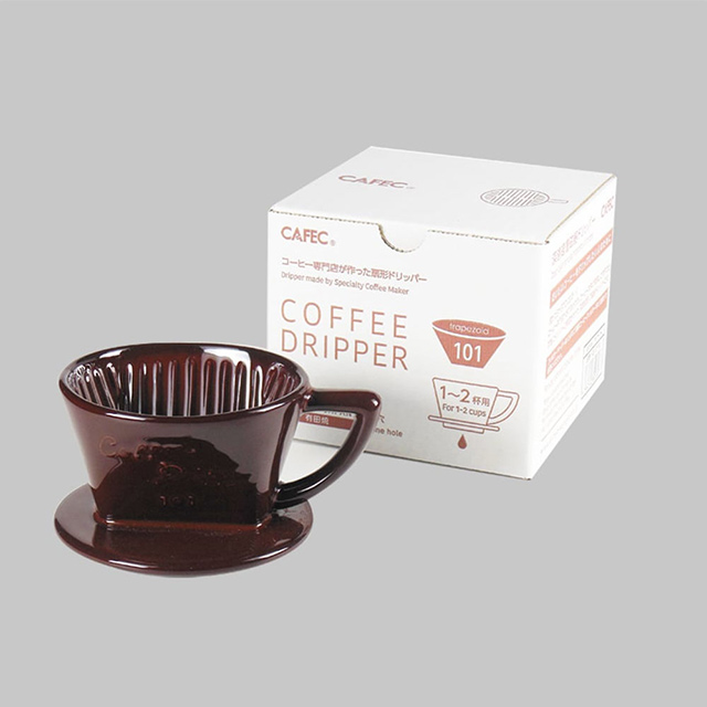 日本CAFEC 扇形陶瓷濾杯1-2杯-咖啡