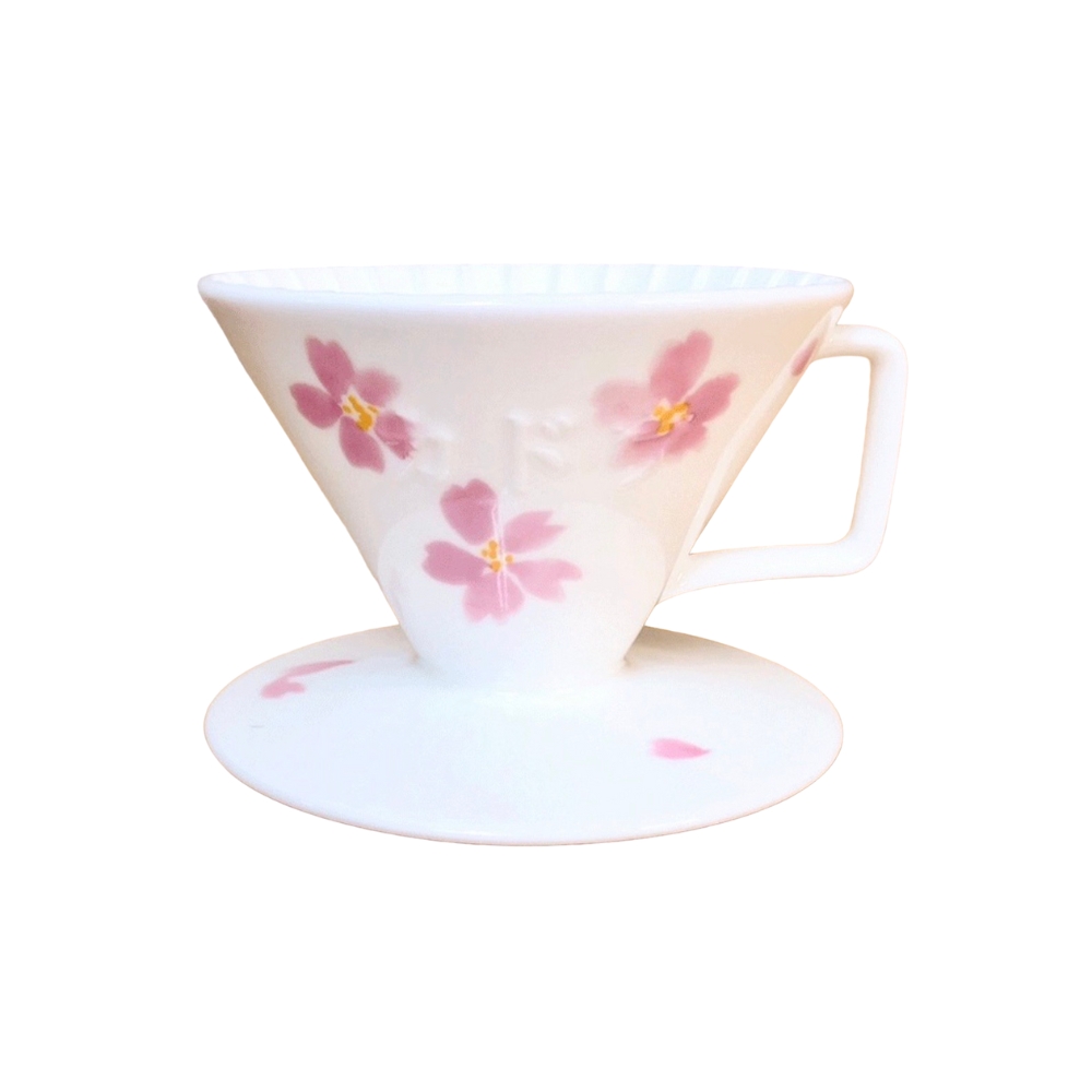 【KADOU 珈堂】星芒濾杯「極」M1 錐形陶瓷濾杯 櫻花骨瓷 (手沖咖啡濾杯 陶瓷 錐形濾杯 日本製)