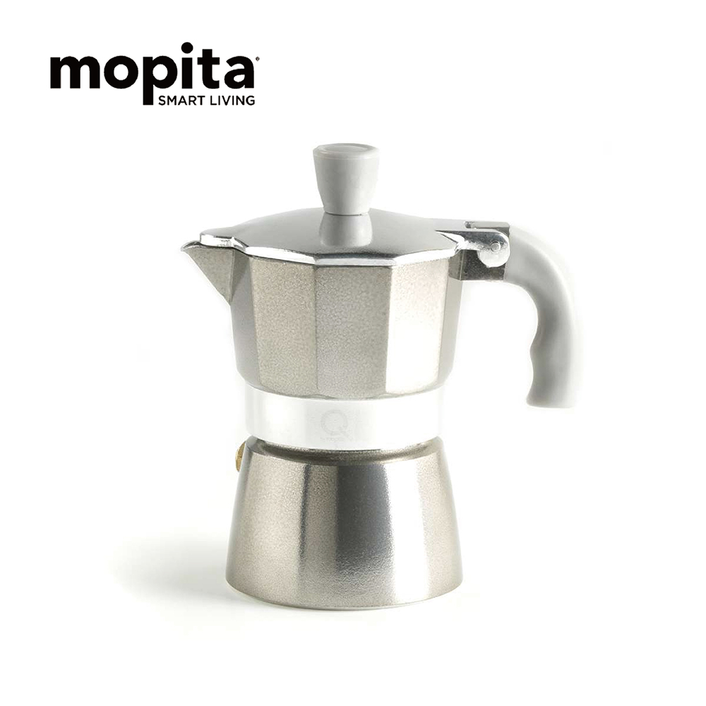 【義大利MOPITA莫比塔】摩卡壺/咖啡壺 銀色 3杯份 FLUF01QB103