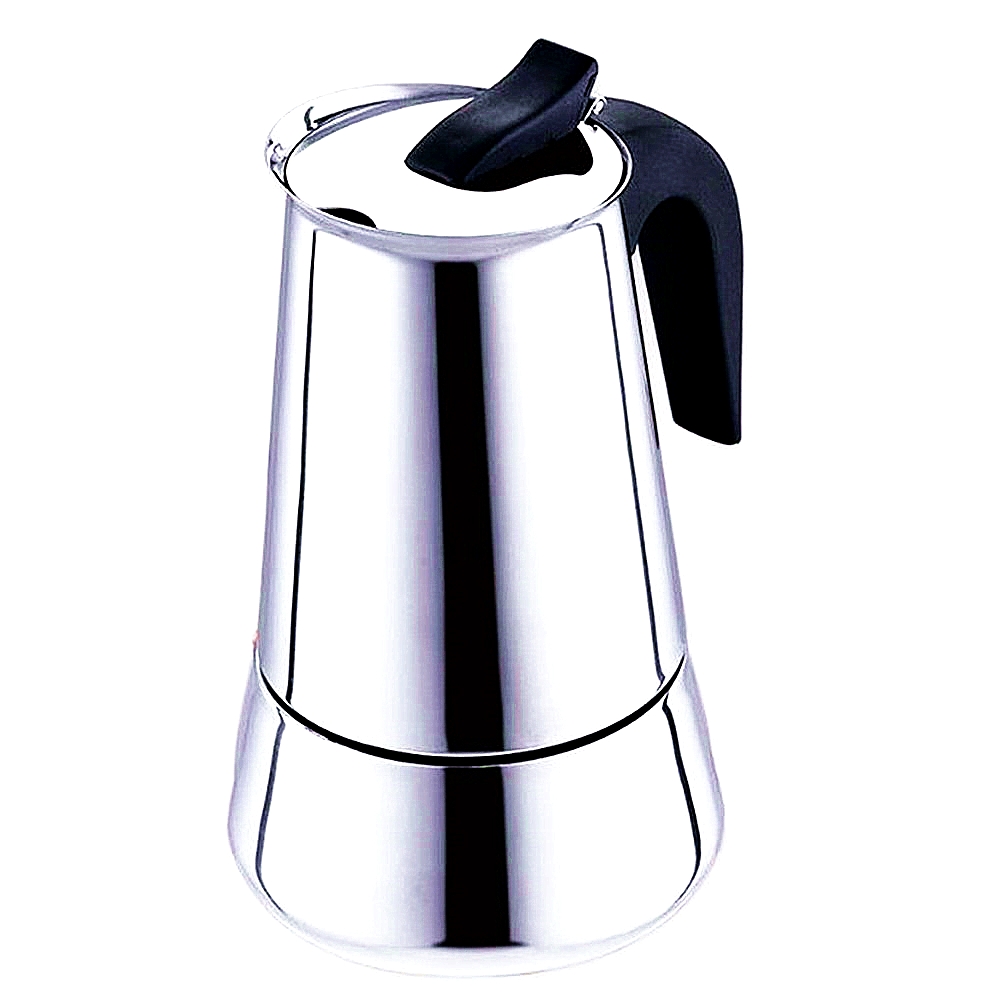 創意義式不鏽鋼咖啡煮壺200ML(4杯)